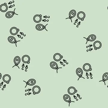 Bijouterie jewellery line seamless pattern Stock Illustration