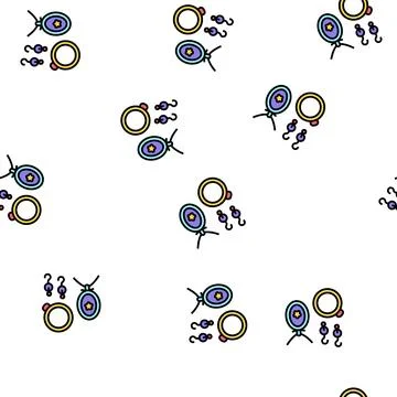 Bijouterie jewellery vector seamless pattern Stock Illustration