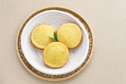 Bika Ambon (Tapioca sponge cake), Indonesian traditional snack.  Stock Photos