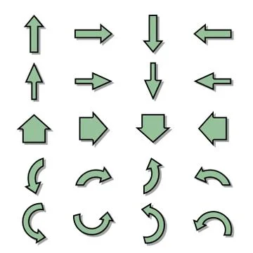 Bikablo - presentation scheme technique - Arrow set Stock Illustration