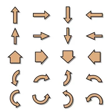 Bikablo - presentation scheme technique - Arrow set Stock Illustration