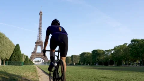 Bike and Eiffel tower Stock Footage 249202073
