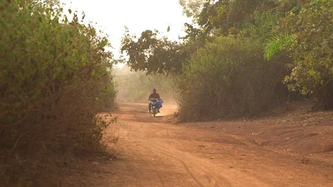 A Bike Approaches Video stock 74841831