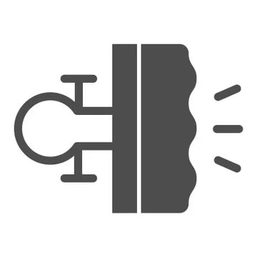 Bike brake solid icon, bicycle concept, bike detail sign on white background Stockillustratie