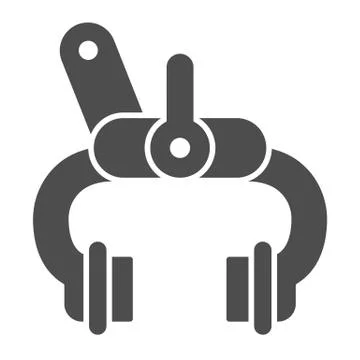 Bike brake solid icon, bicycle concept, bicycle part sign on white background Stockillustratie