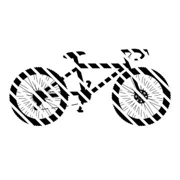 Bike button on white. Stock Illustration