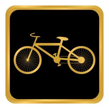 Bike button on white. Stock Illustration