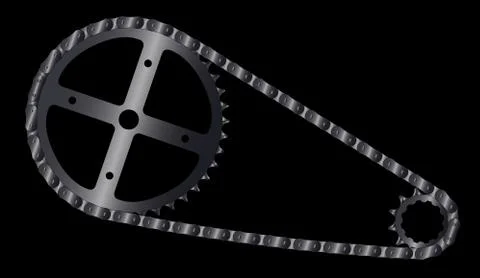 Bike Chain Background Illustrazione stock