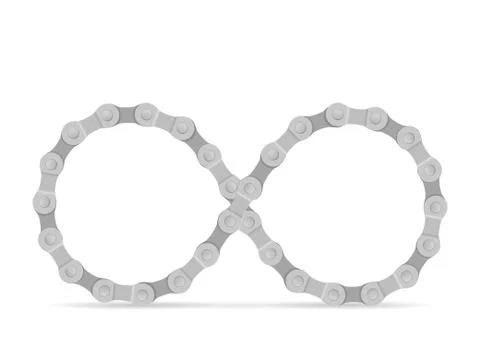 Bike chain infinity Stock Illustration