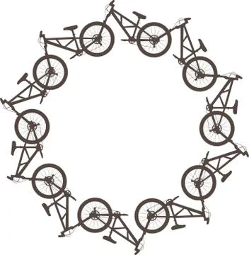 Bike circle Stock Illustration