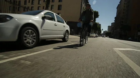 Bike Commuter Stock Footage 45724892