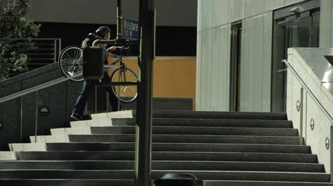 Bike Commuter Stock Footage 45725031