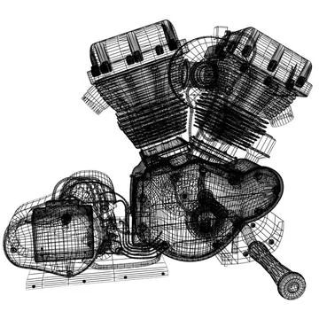 Bike engine 3D Model