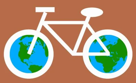 Bike for environmental Stock Illustration