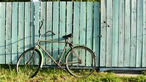 Bike at the gate Stock Footage 110833740