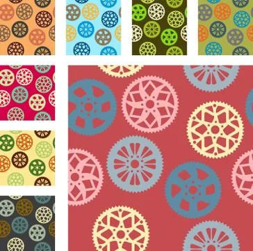 Bike gear pattern Stock Illustration