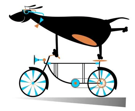 On the bike Stock Illustration