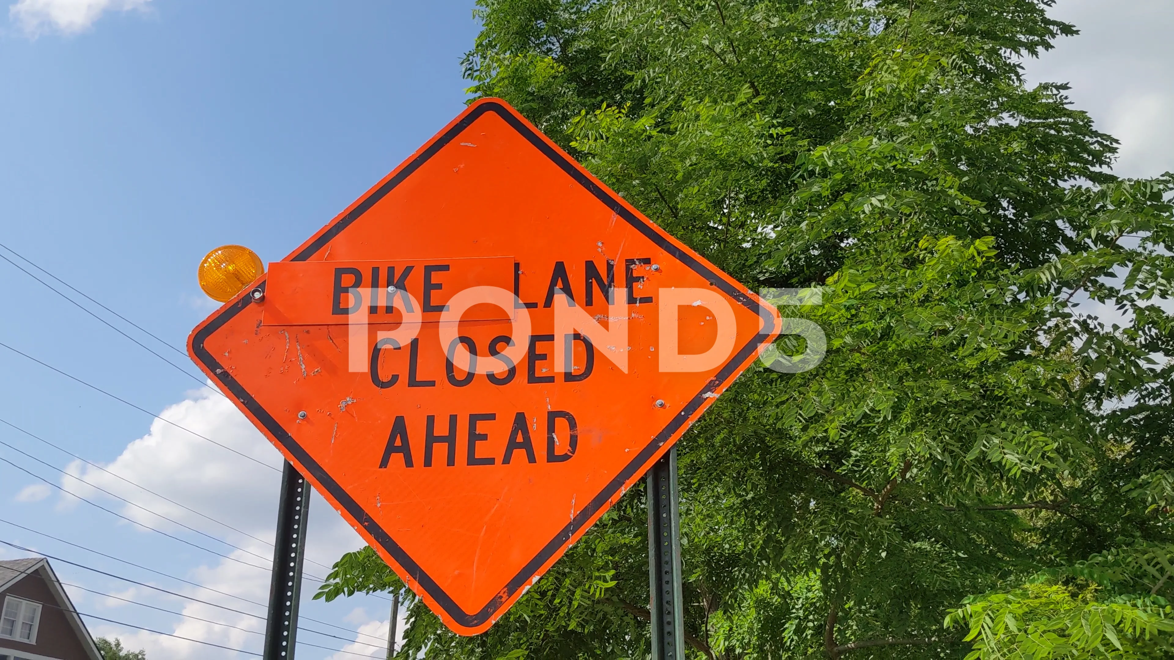 Bike Lane Closed Ahead Sign