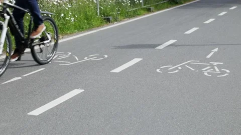 Bike Lane Stock Footage 163086019