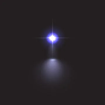 Bike light effect on dark background. Motorcycle headlight in the night. Vector Stock Illustration