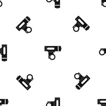 Bike light pattern seamless black Stock Illustration