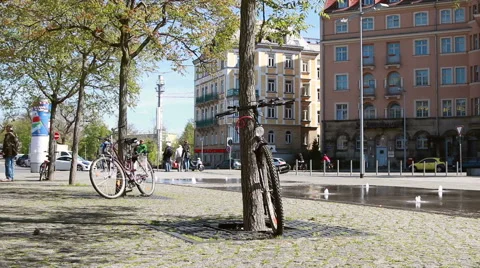 Bike parking Stock Footage 40522411
