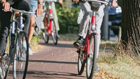 Bike Path Curve Stock Footage 154161639