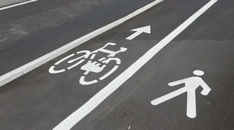 The bike path Stock Footage 61396825