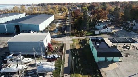 The bike path loop in Muskegon. Stock Footage 221212594