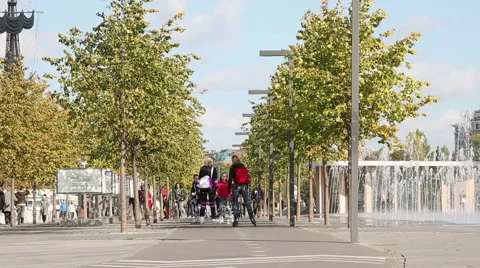 Bike path in Moscow Stock Footage 44754055