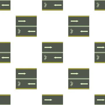 Bike path pattern seamless vector Stock Illustration
