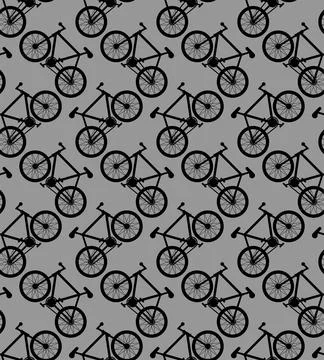 Bike Pattern seamless. bicycle Background. Vector texture Illustrazione stock