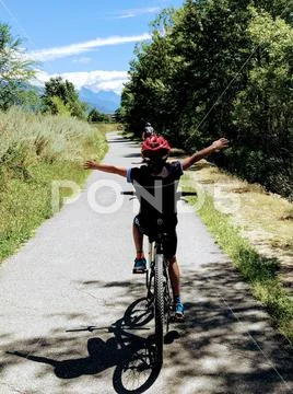 Bike ride, child Stock Photos