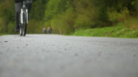 Bike on the road Stock Footage 107659099