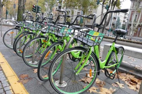 Bike sharing gobee Stock Photos