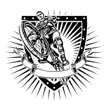 Bike shield Stock Illustration