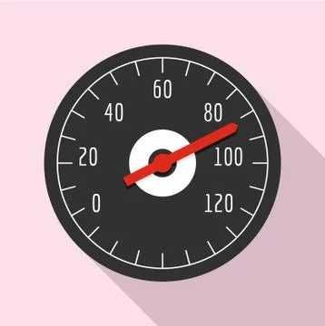 Bike speedometer icon, flat style 스톡 일러스트