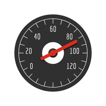 Bike speedometer icon, flat style Stock Illustration