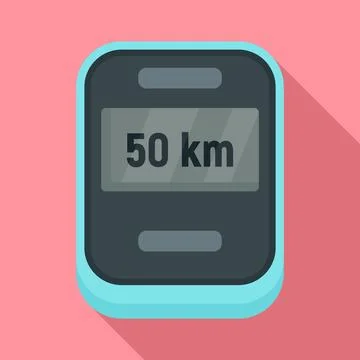 Bike speedometer icon, flat style イラスト素材