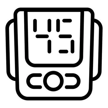 Bike speedometer icon, outline style Stock Illustration