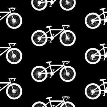 Bike symbol  seamless pattern Stock Illustration
