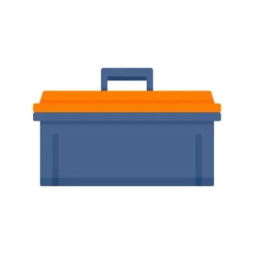 Bike tool box icon, flat style Stock Illustration