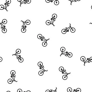 Bike transport vector seamless pattern Stock Illustration