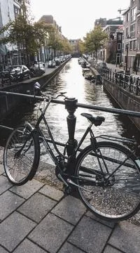 Bike by the water Stock Photos