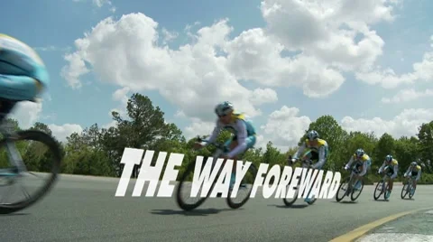 Bike the way forward Stock Footage 8775832