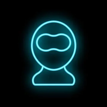 Biker baklava icon neon vector Stock Illustration