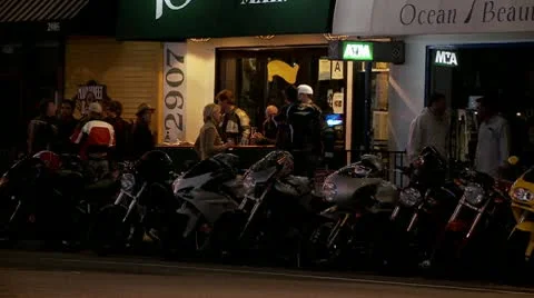A biker bar in Los Angeles. Stock Footage