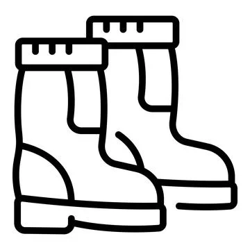 Biker boots icon outline vector. Men jacket Stock Illustration