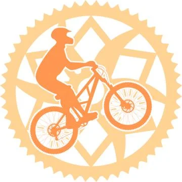 Biker chainring Stock Illustration