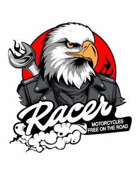 BIKER EAGLE Illustrazione stock